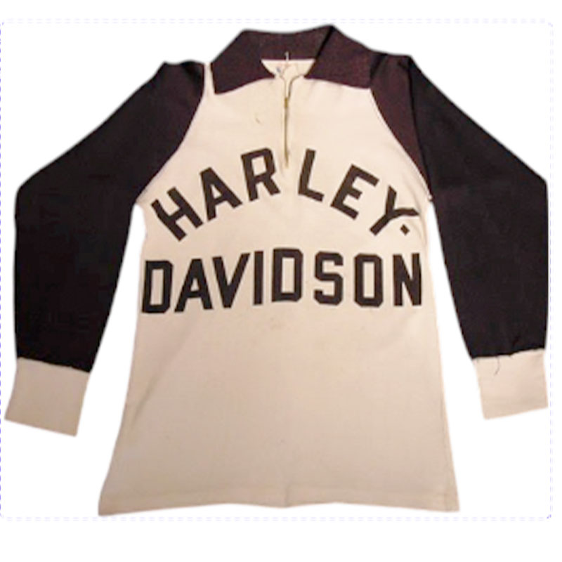 1950 CHAMPION HARLEY DAVIDSON HALF ZIP LONG T