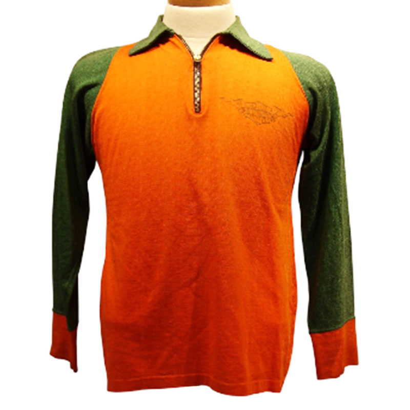1950 CHAMPION HARLEY DAVIDSON HALF ZIP ORE-GREE LONG T