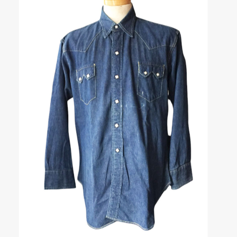 1960 LEVIS SHORT HOON DENIM SHIRT／ボタン 菱形-丸