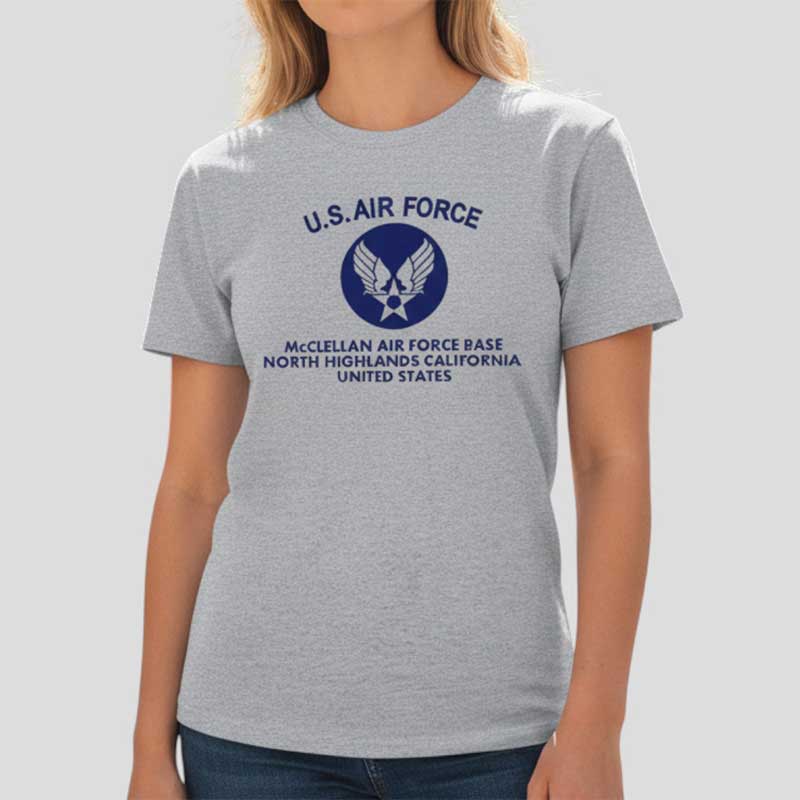 U.S. AIR FORCE AR TS グレー×紺 6.2oz LARGE