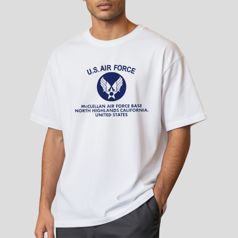 U.S.AIR FORCE AR TS ホワイト×ネイビー 4.5oz LARGE