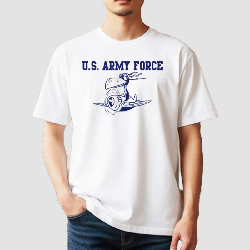 ARMY FORCE AR TS ホワイト×紺 6.2oz X-SMALL