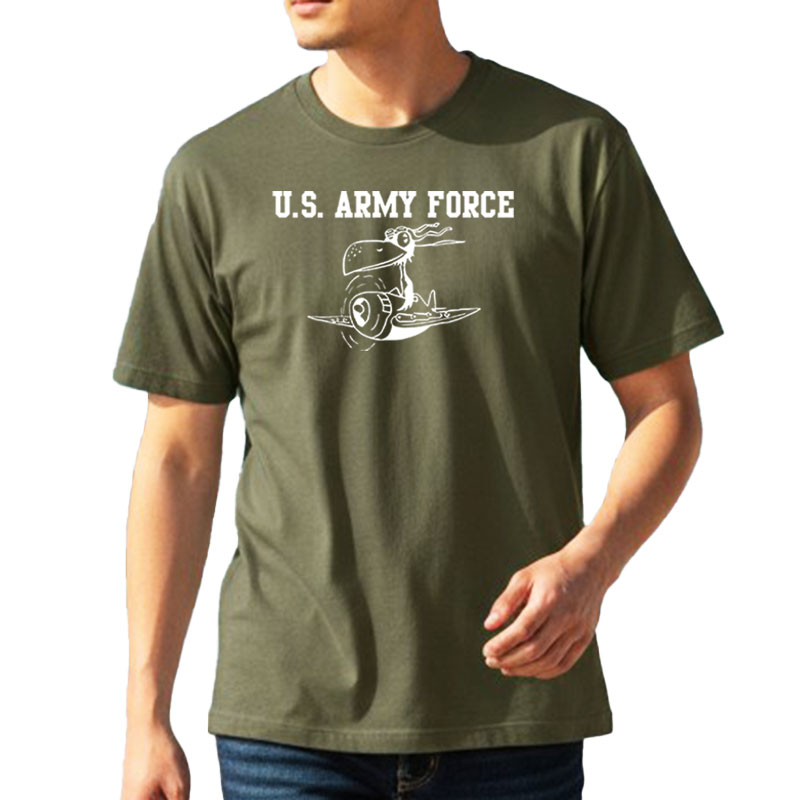 ARMY FORCE AR TS ミリG×白 6.2oz MEDIUM