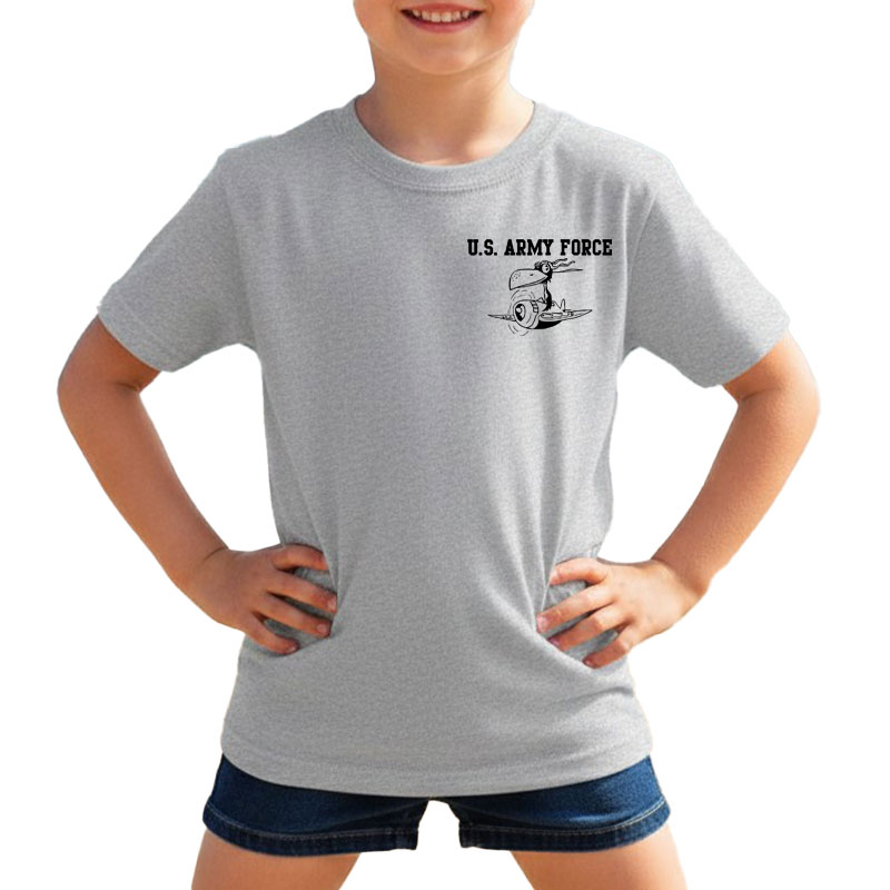 ARMY FORCE XPR TSK グレー×黒 6oz YOUTH-M(150)