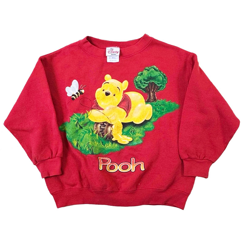 DISNEY くまのPOOHさん KID 赤 SWEAT