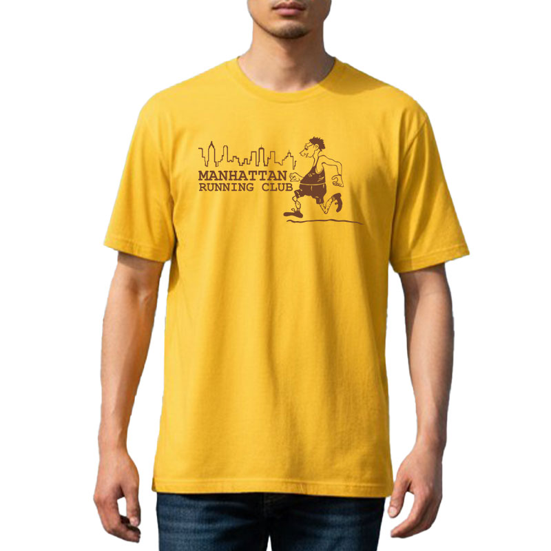 MANHATTAN RUNNING CLUB AR TS イエロー×ブラウン 6oz X-LARGE