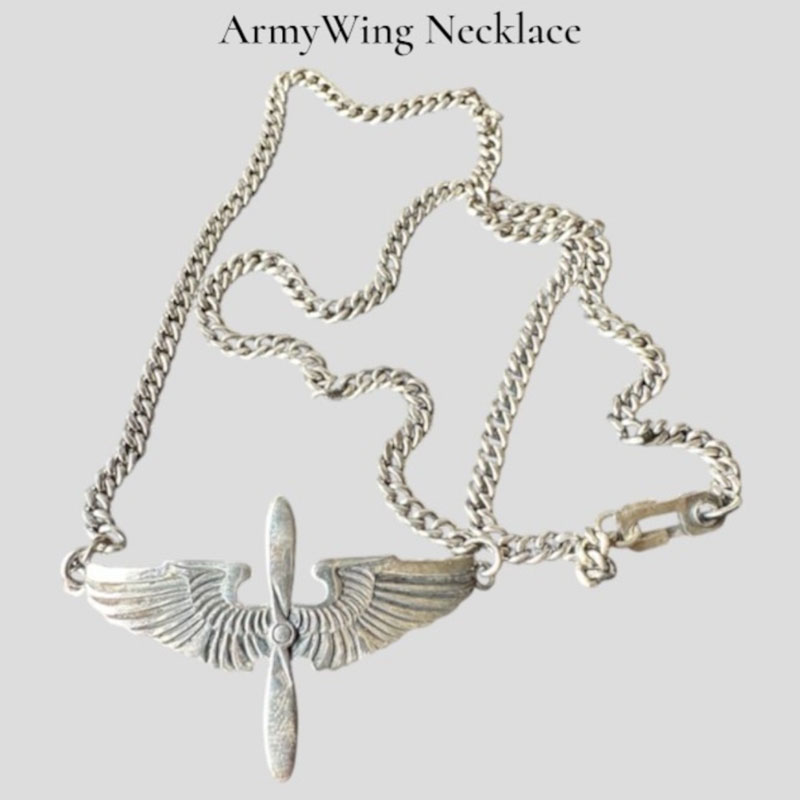 ARMY WING NECKLACE SILVER-925 70cm