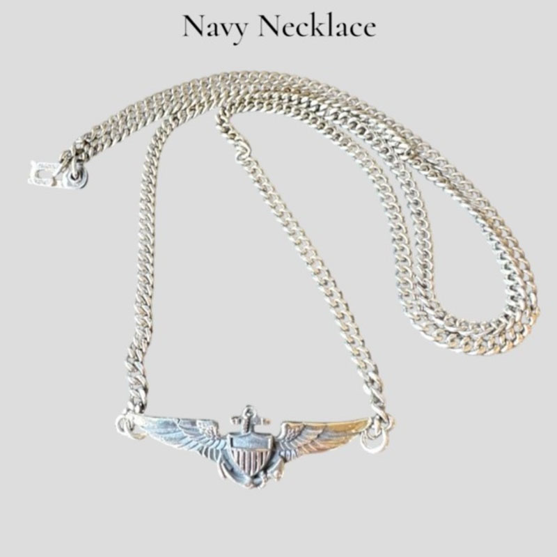 NAVY NECKLACE SILVER-925 70cm