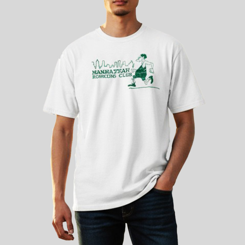MANHATTAN RUNNING CLUB AR TS 白×グリーン 6oz MEDIUM