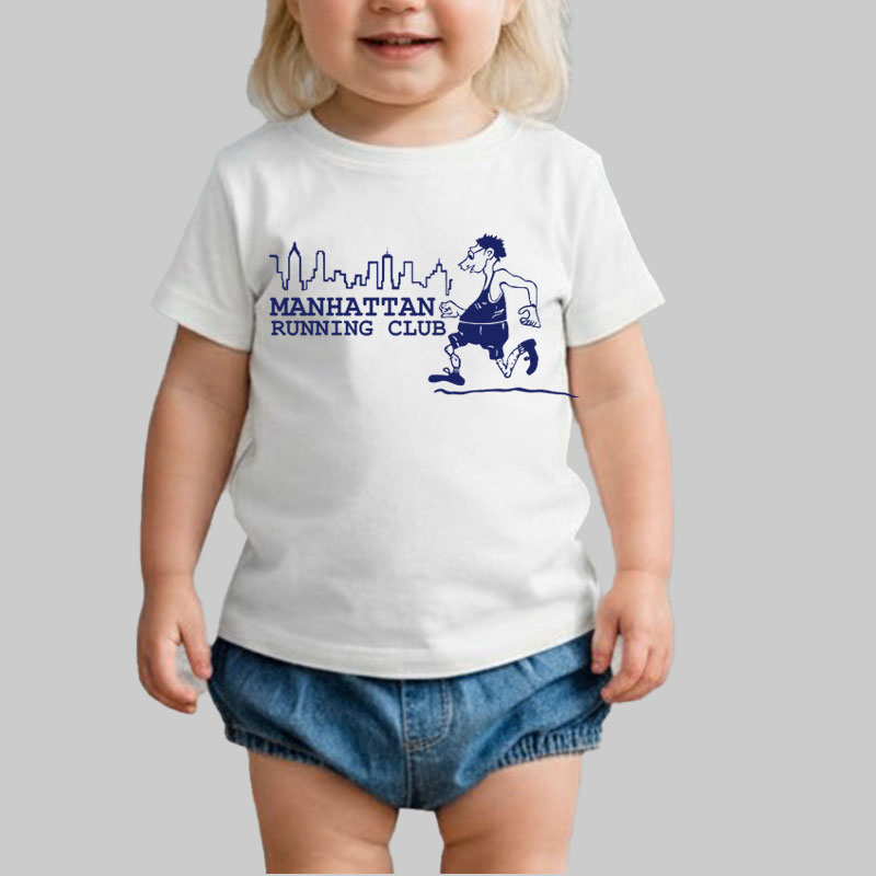 MANHATTAN RUNNING CLUB AR キッズT 白×紺 6.2oz 130