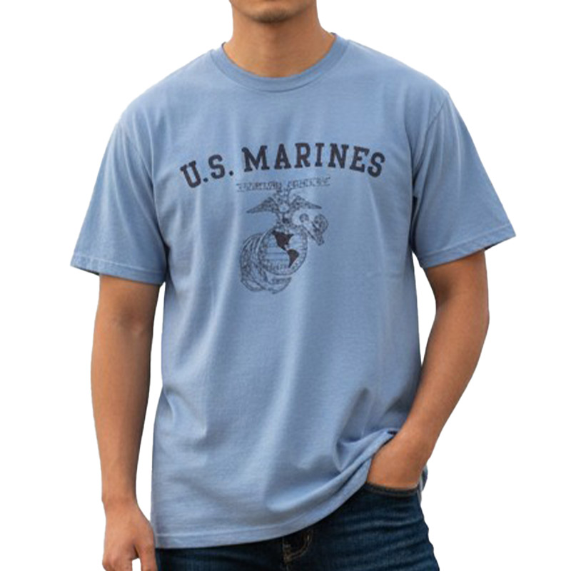U.S.MARINES AR TS サックス×紺 6oz X-LARGE