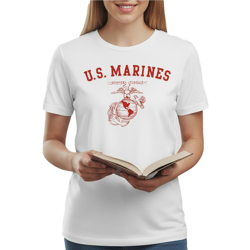 U.S.MARINES AR TS ホワイト×RED1 4.5oz SMALL