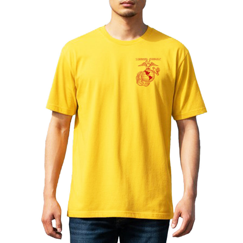 U.S.MARINES XP TS 黄×RED1 6oz SMALL