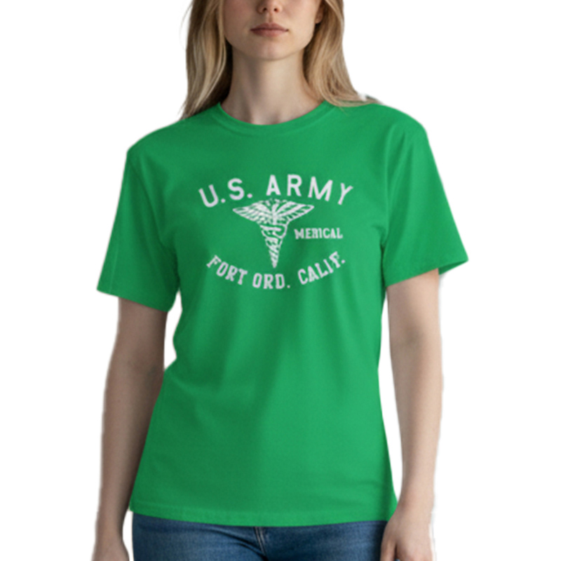 U.S. ARMY MEDICAL AR TS グリーン×ホワイト 6oz X-LARGE