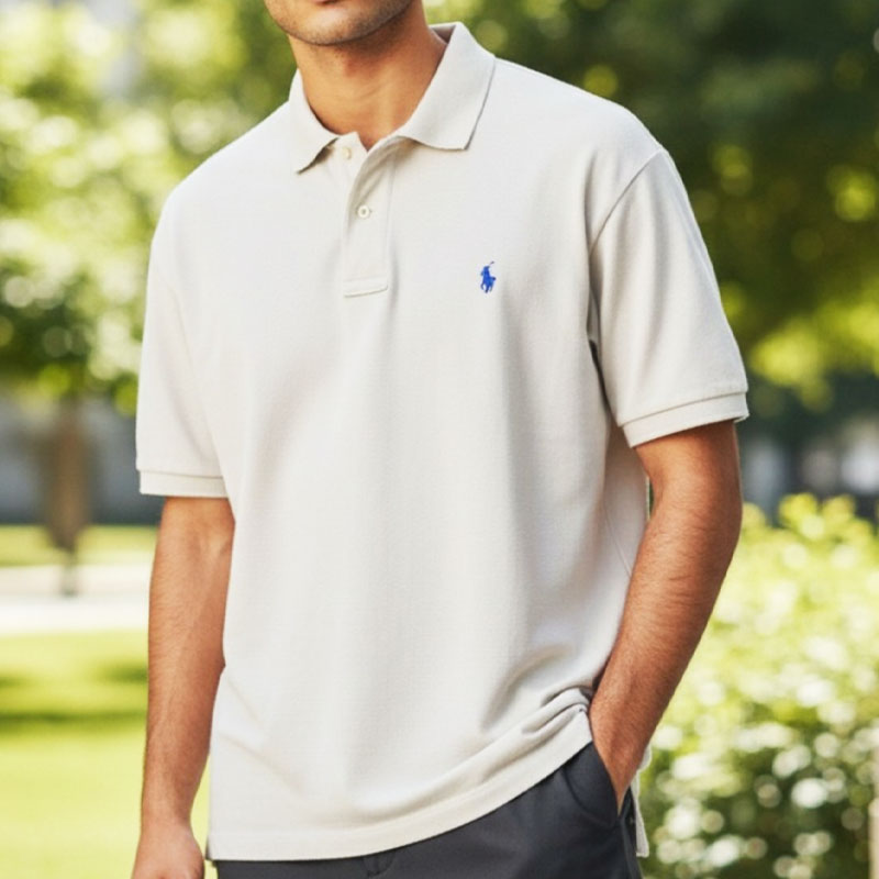 RALPH LAUREN POLO SHIRT クリーム