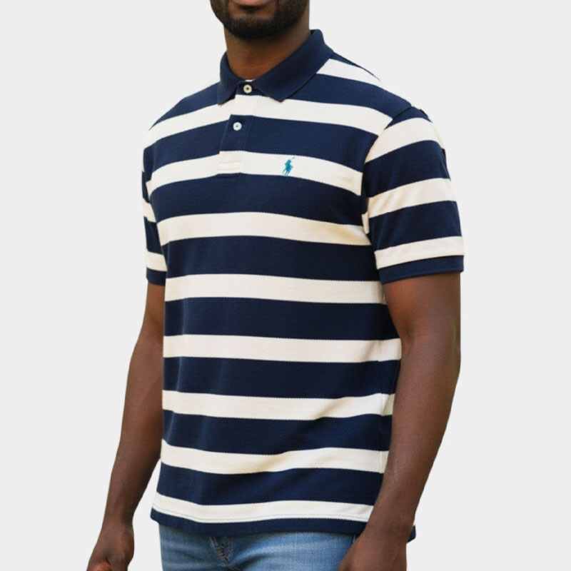 RALPH LAUREN POLO SHIRT ライトイエロー ボーダー