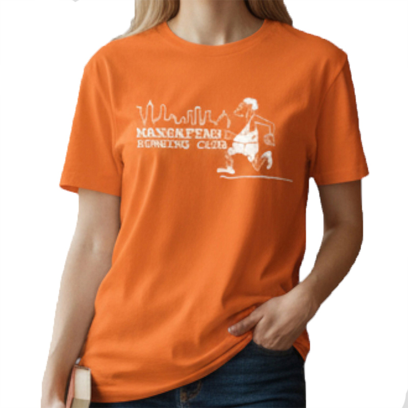 MANHATTAN RUNNING CLUB TS オレンジ×ホワイト 6oz S