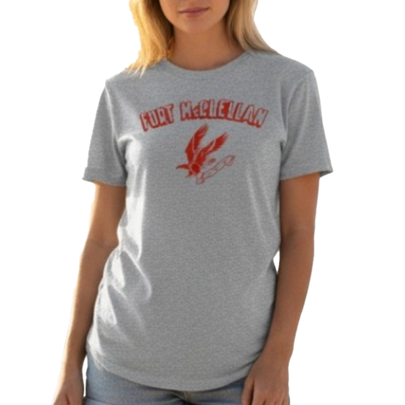 FORT McCLELLAN AR TS グレー×濃赤 6oz S