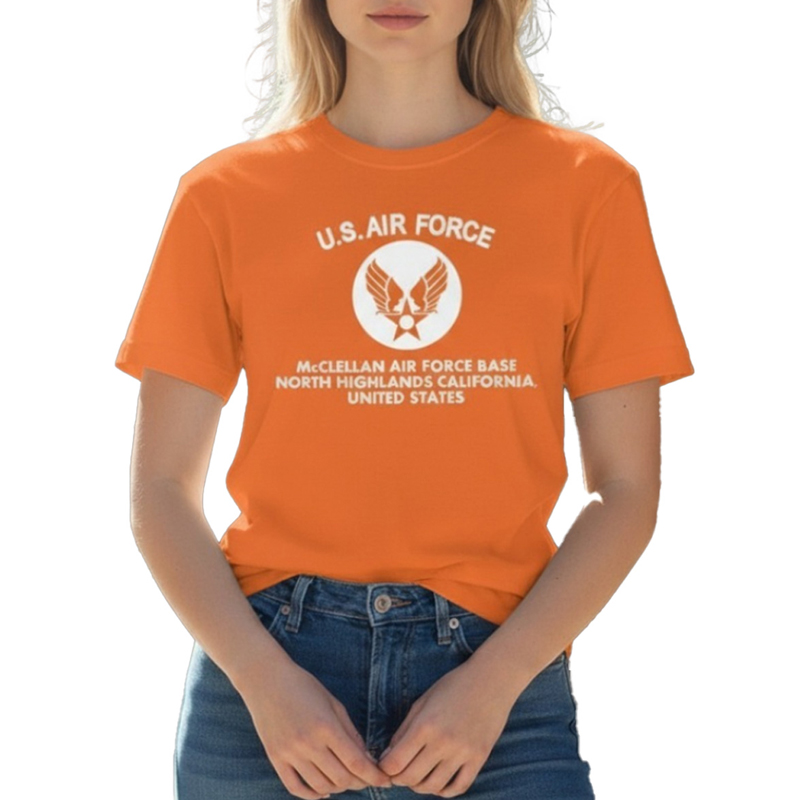 AIR FORCE AR T-SHIRT オレンジ×白 6.2oz