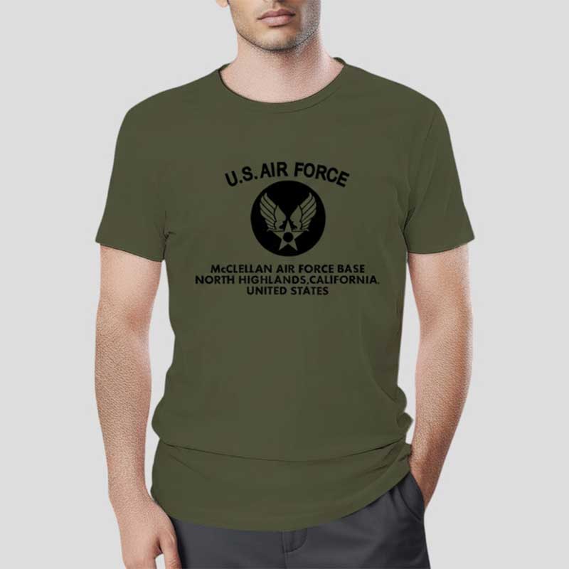 AIR FORCE AR T-SHIRT ミリタリーG×黒 6.2oz