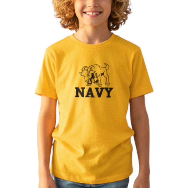 NAVY RAM VR TS イエロー×紺 6oz YOUTH-L(160)