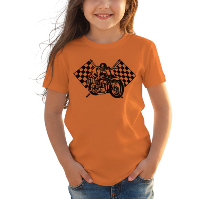 SPEEDWAY-A TS オレンジ×黒 6oz YOUTH-M(150)